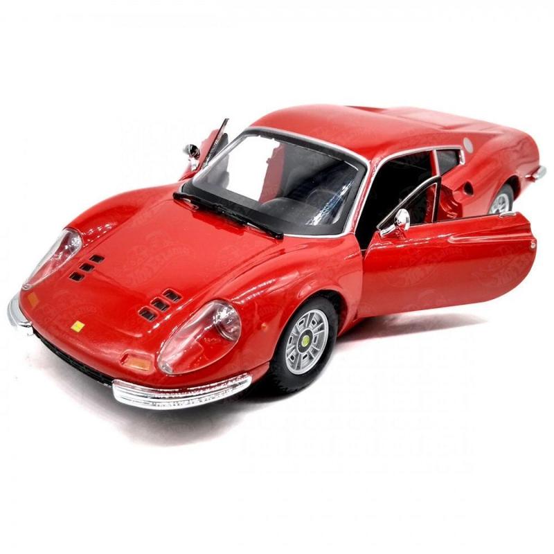 Miniatura Ferrari Dino 246gt 1970 1:24, Burago - Carrinhos e Cia